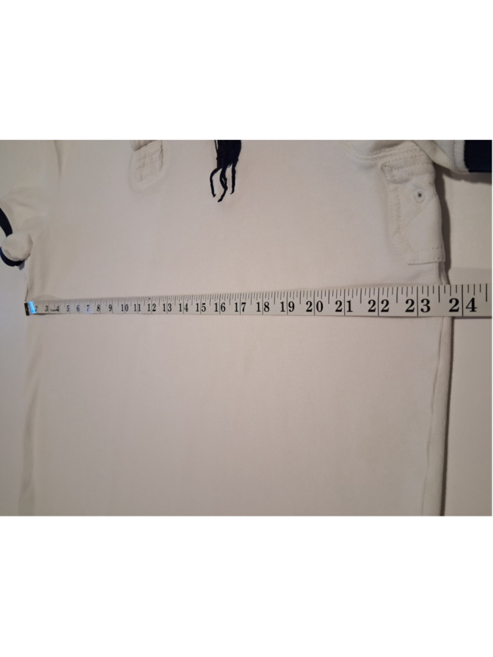 VTG 90s Polo Ralph Lauren Big Pony Men's XL Rugby Polo Shirt Custom Fit White - Picture 10 of 11